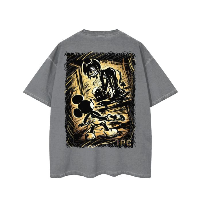 Mickey & The Ink Machine Dirty Wash Oversize T-Shirt