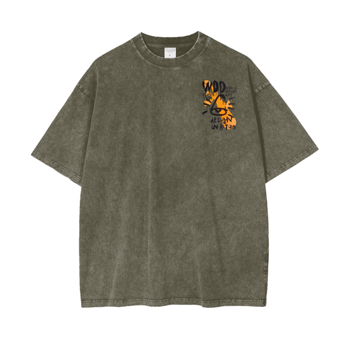 Design Day Acid Wash Oversize Tee