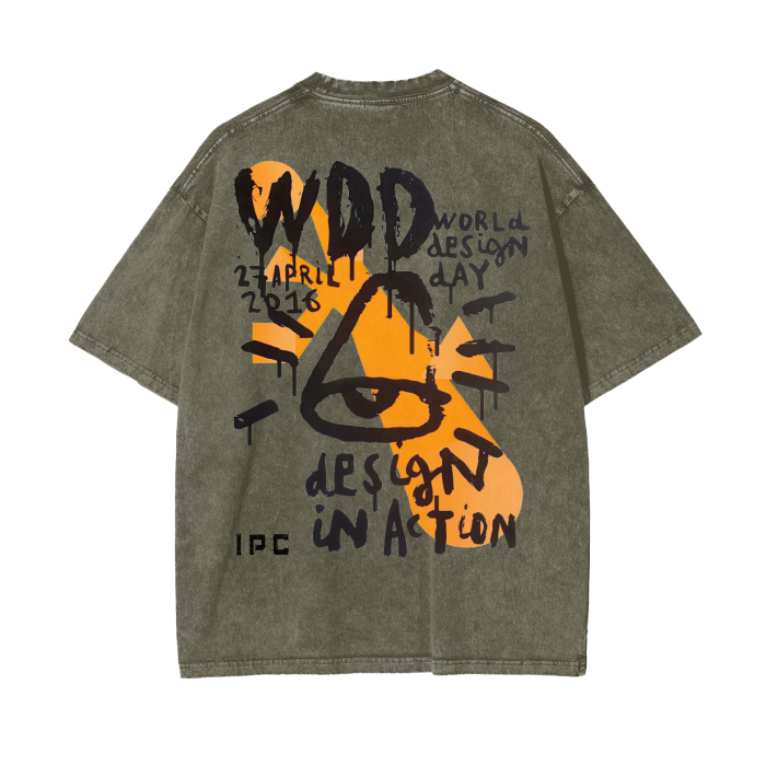 Design Day Acid Wash Oversize Tee