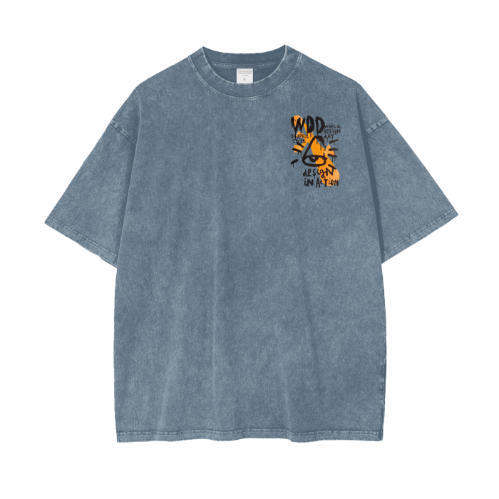 Design Day Acid Wash Oversize Tee