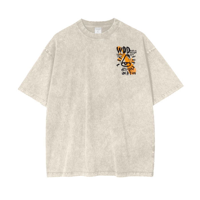 Design Day Acid Wash Oversize Tee