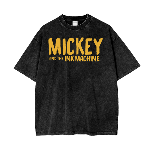 Mickey & The Ink Machine Acid Wash Oversize T-Shirt - 250 GSM