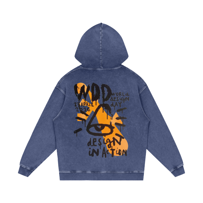 Design Day Acid Wash Oversize Hoodie