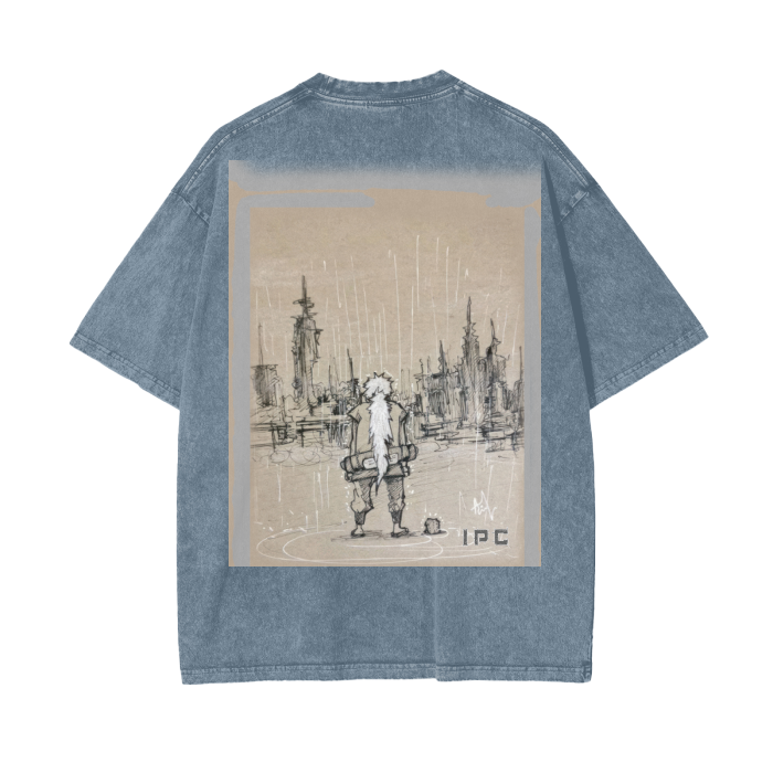 Toad Sage Acid Wash Oversize Tee