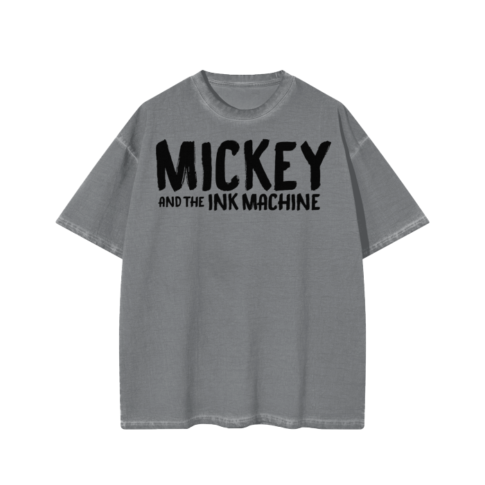 Mickey & The Ink Machine Dirty Wash Oversize T-Shirt